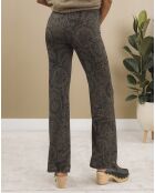 Pantalon Store imprimé rosace noir