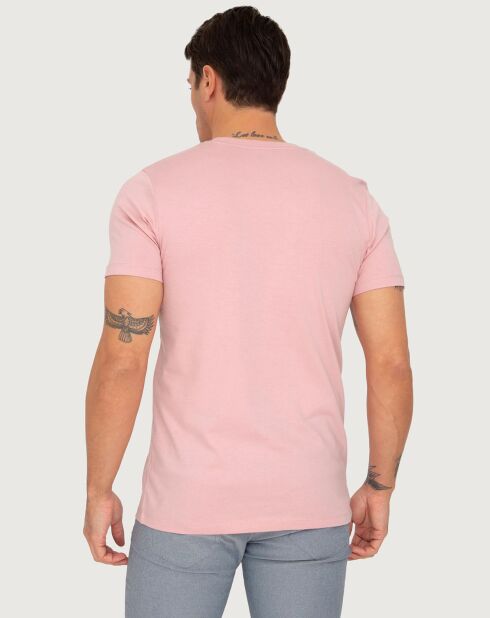 3 T-Shirts Purgs rose/bleu/blanc casse