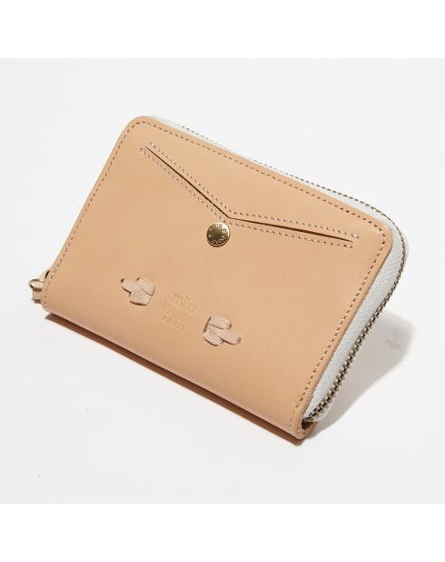 Portefeuille en Cuir Pat Fico latte -  14x2x10 cm