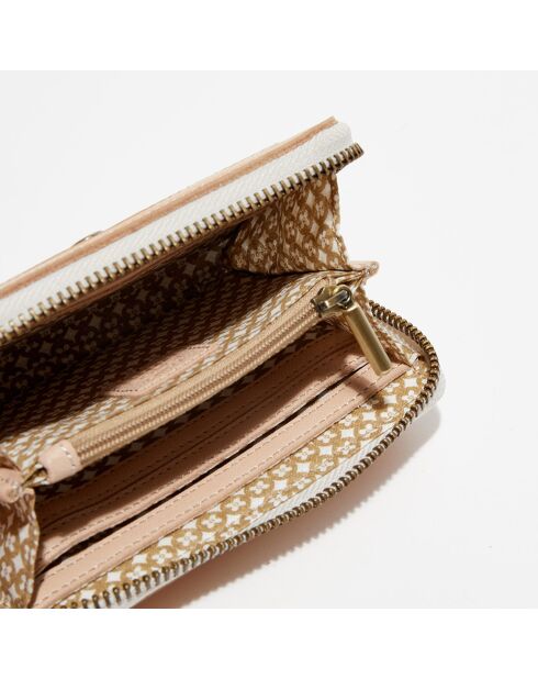 Portefeuille en Cuir Pat Fico latte -  14x2x10 cm