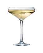 6 transparante champagne- en cocktailglazen -30cl