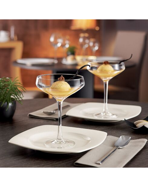 6 transparante champagne- en cocktailglazen -30cl