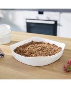 2 Plats de cuisson Smart Cuisine Carine blanches - 22.9x22.9x5 cm
