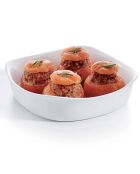 2 Plats de cuisson Smart Cuisine Carine blanches - 22.9x22.9x5 cm