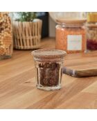 6 Pots Storing Box Cork transparents - 18cl