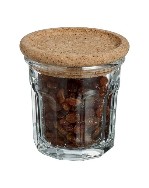 6 Pots Storing Box Cork transparents - 18cl