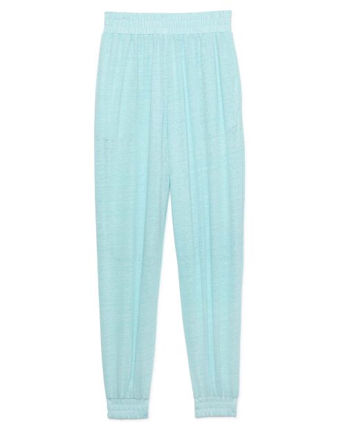 Pantalon fluide 100% Lin élastique Brac turquoise