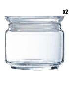 2 durchsichtige Pure Jar Glasbehälter - 50cl