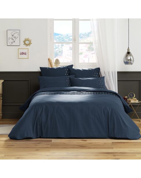 Housse de couette Agathe Mûre bleu foncé