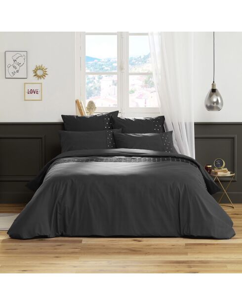 Housse de couette Agathe Poivre anthracite