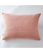 Taie d'oreiller Gaze de coton Gaïa Mix Rose pêche rose