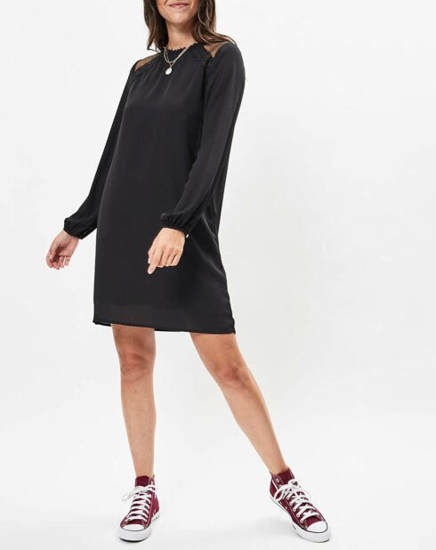 Robe Woven broderie noire