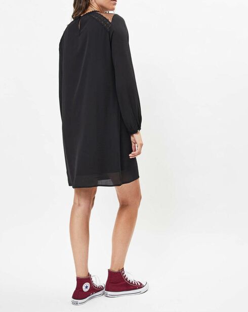 Robe Woven broderie noire