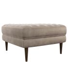 Pouf Velours Jakob beige - 60x60x45 cm