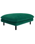 Pouf Velours Isak vert foret - 90x70x44 cm