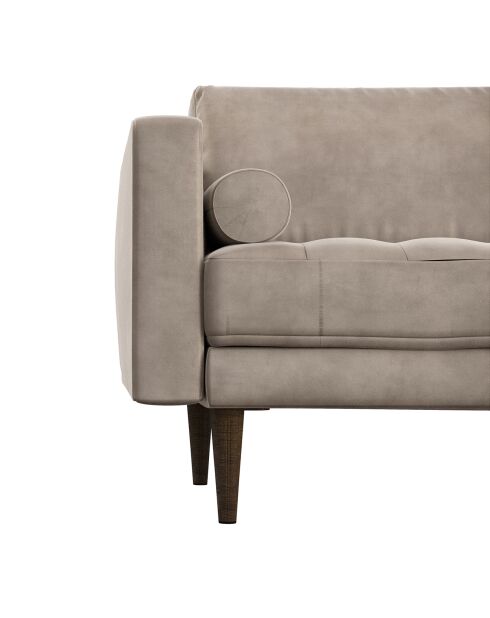 Fauteuil Velours Jakob beige - 84x85x77 cm