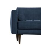 Fauteuil Velours Jakob bleu nuit - 84x85x77 cm