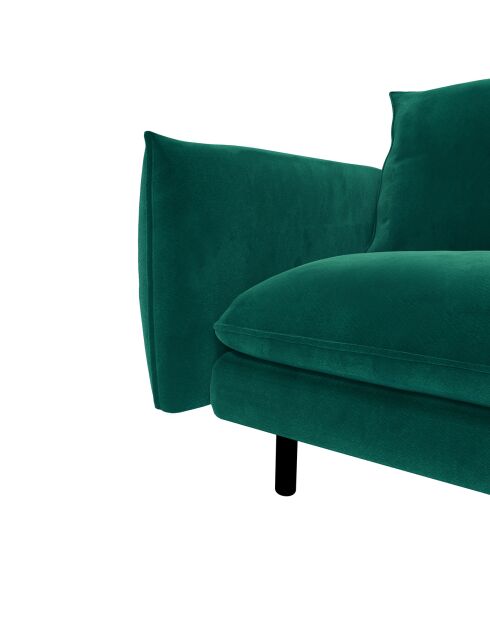 Fauteuil Velours Isak vert foret - 80x92x85 cm