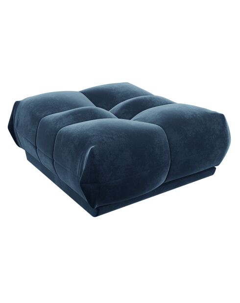 Pouf Velours Cozy bleu nuit - 90x105x46 cm