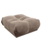 Pouf Velours Cozy beige taupe - 90x105x46 cm