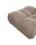 Pouf Velours Cozy beige taupe - 90x105x46 cm