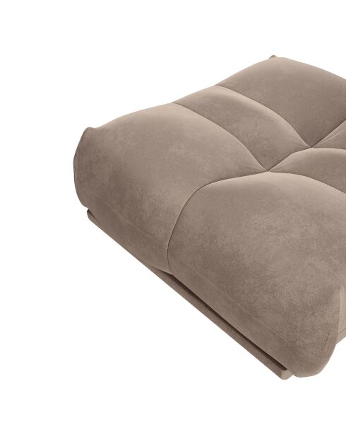 Pouf Velours Cozy beige taupe - 90x105x46 cm