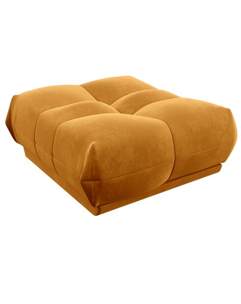 Pouf Velours Cozy moutarde - 90x105x46 cm