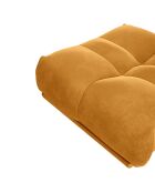 Pouf Velours Cozy moutarde - 90x105x46 cm