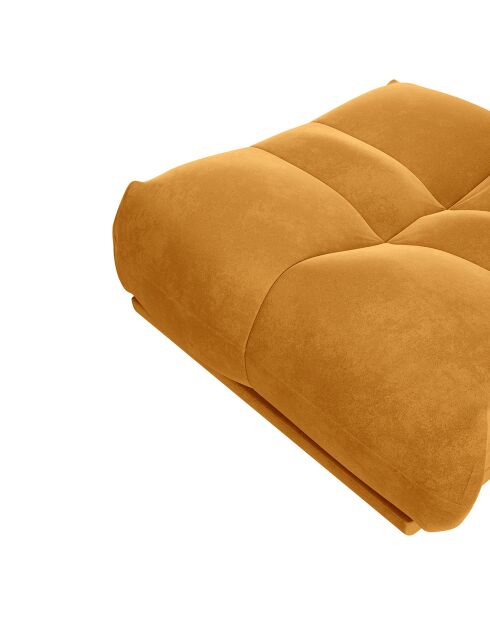 Pouf Velours Cozy moutarde - 90x105x46 cm