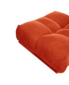 Pouf Velours Cozy orange rétro - 90x105x46 cm