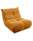 Fauteuil Velours Cozy moutarde - 80x112x80 cm