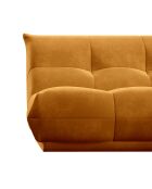 Fauteuil Velours Cozy moutarde - 80x112x80 cm