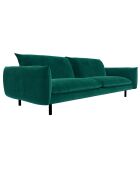 Canapé Velours 2 Places Isak vert foret - 155x92x85 cm