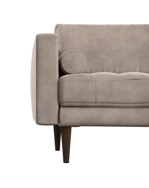 Beiges 3-Sitzer-Samtsofa Jakob - 189x85x77 cm