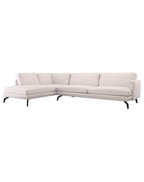 Unic Beiges Weitwinkelsofa aus Stoff für Linkshänder — 300 x 202 x 83 cm