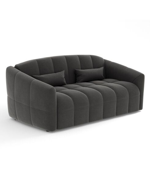 Trame Stoffsofa, umwandelbar, Express, Nora-Matratze, Anthrazitgrau, Nora-Matratze - 225x108x88 cm