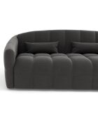 Canapé tissu Tramé Convertible Express Matelas  Nora gris anthracite - 225x108x88 cm