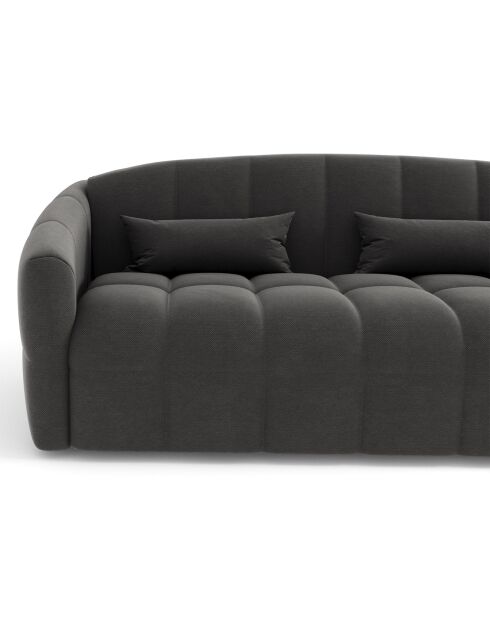 Trame Stoffsofa, umwandelbar, Express, Nora-Matratze, Anthrazitgrau, Nora-Matratze - 225x108x88 cm