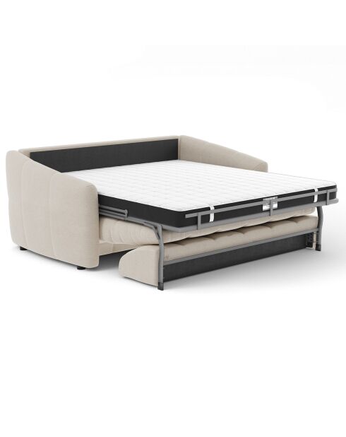 Expresso-Matratze Nora, umwandelbar, aus Stoff von Trame, 205 x 108 x 88 cm, cremefarben