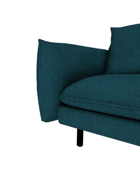 Trame Stoffsofa linke Ecke Isak petrolblau - 235x92/160x85 cm