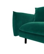 Canapé Velours d'angle gauche Isak vert foret - 235x92/160x85 cm