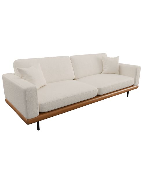 Bouclette 2-zitsbank Pioni crème/cognac - 178x90x85 cm