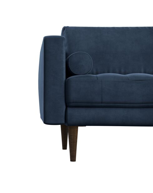 Divano Jakob Velvet 4 posti Midnight Blue - 219x85x77 cm