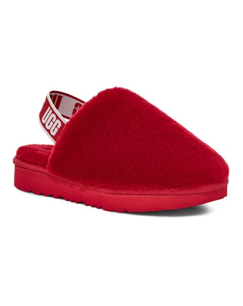 Chaussons en Peau de Mouton Fluff Yeah Clog rouges