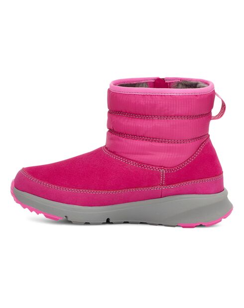 Boots fourrées en Velours de Cuir Truckee Weather roses