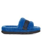 Chaussons en Peau de Mouton Fluff Up bleues