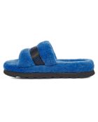 Chaussons en Peau de Mouton Fluff Up bleues