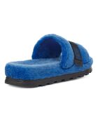 Chaussons en Peau de Mouton Fluff Up bleues