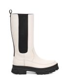 Bottes en Cuir Ashton High Chelsea blanches