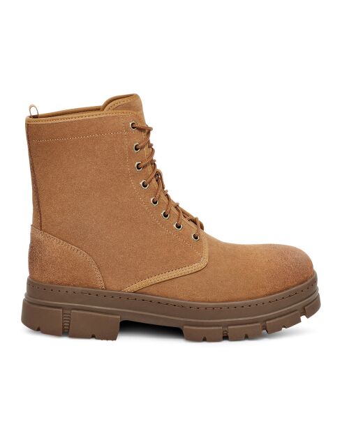 Boots en Velours de Cuir Skyvieservice cognac